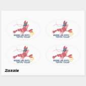 マルディグラスパーティークロパパ 楕円形シール (シート)