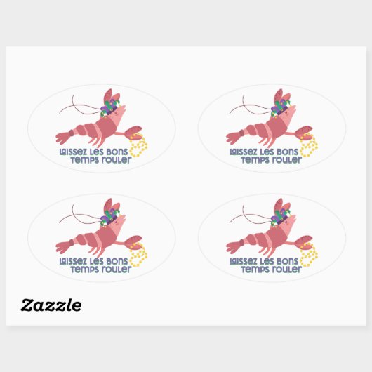 マルディグラスパーティークロパパ 楕円形シール (シート)