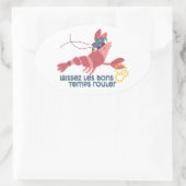 マルディグラスパーティークロパパ 楕円形シール (バッグ)