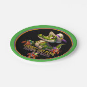 マルディグラスパーティーゲーター&クロード ペーパープレート (アングル)