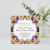 マルディグラスパーティーニューオーリンズ（紋章の）フラ・ダ・リ 招待状 (スタンド正面)