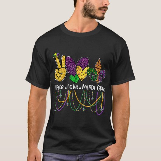 マルディグラスパーティービーズ Tシャツ (正面)