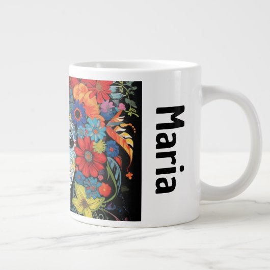 マルディグラスパーティーマスク私はコーヒーをたくさん必要 ジャンボコーヒーマグカップ (右)