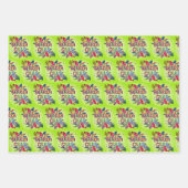 マルディグラスパーティーマスク羽カラフル贈り ラッピングペーパーシート (正面2)