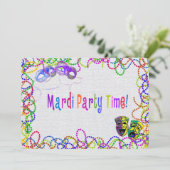 マルディグラスパーティー招待状 招待状 (スタンド正面)