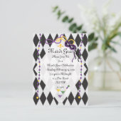 マルディグラスパーティー インビテーションポストカード (スタンド正面)