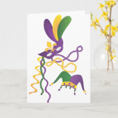 マルディグラスパーティー カード (黄色い花)