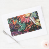 マルディグラスパーティー 長方形シール (封筒)