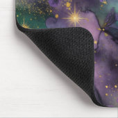 マルディグラスパープルアンドグリーンレオビベス マウスパッド (コーナー)