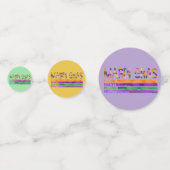 マルディグラスパープルグリーンイエロー コンフェッティ (正面)