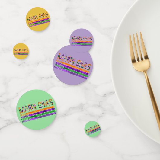 マルディグラスパープルグリーンイエロー コンフェッティ (グループ)