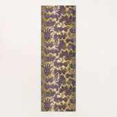 マルディグラスパープルマスクフェイク金ゴールドモノグラムの ヨガマット (裏面)