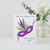 マルディグラスパープルマスクマスカレードボール 招待状 (スタンド正面)