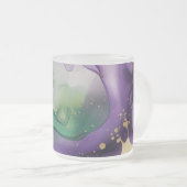 マルディグラスビベスウォーターカラーインク フロストグラスマグカップ (正面右)