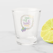 マルディグラスビーズクイーンディット火曜日カーニバル ショットグラス (裏面)