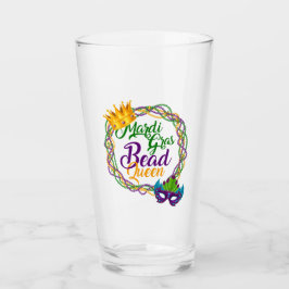 マルディグラスビーズクイーンディット火曜日カーニバル タンブラーグラス