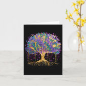 マルディグラスビーズツリーカーニバルニューオーリンズ2025ウォム カード (黄色い花)