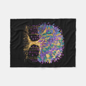 マルディグラスビーズツリーカーニバルニューオーリンズ2025 フリースブランケット (正面(横))