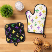 マルディグラスビーズ 鍋つかみ&鍋敷きセット (トップダウン)