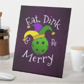 マルディグラスピックボール食べDink Beメリー 台座サイン (インサイチュ)