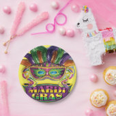 マルディグラスファットデイトゥースニューオーリンズ紙プレート ペーパープレート (パーティー)