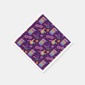 マルディグラスファット火曜カーニバル スタンダードカクテルナプキン (角)