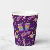マルディグラスファット火曜カーニバル 紙コップ (右)