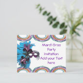 マルディグラスファット火曜日パーティの招待状 招待状 (スタンド正面)