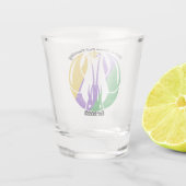 マルディグラスファット火曜日パープル金ゴールドグリーンクロウフィッシュ ショットグラス (裏面)