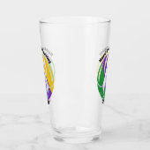 マルディグラスファット火曜日パープル金ゴールドグリーンクロウフィッシュ タンブラーグラス (左)