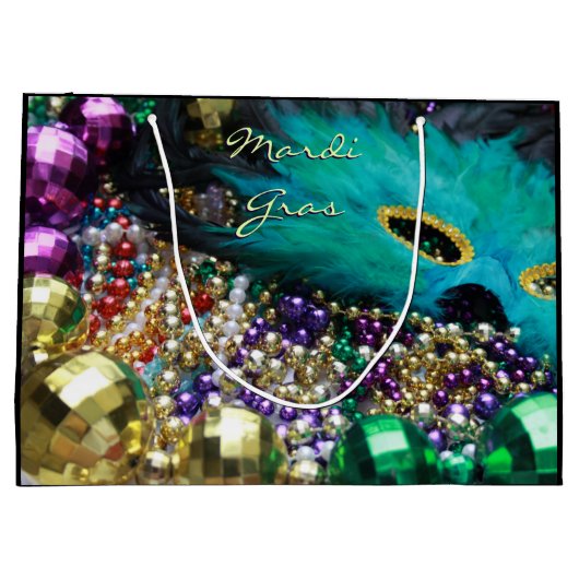 マルディグラスフェザーマスクパーティーフェイズ抱き枕 ラージペーパーバッグ (裏面)