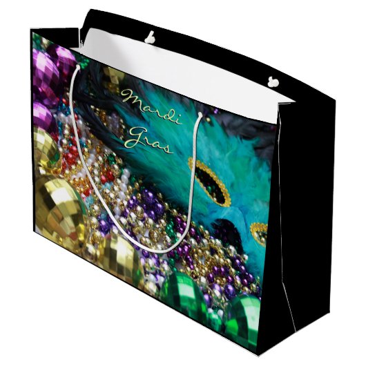 マルディグラスフェザーマスクパーティーフェイズ抱き枕 ラージペーパーバッグ (裏面アングル)