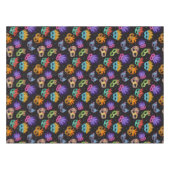 マルディグラスフェザーマスクパープルグリーンブルースター テーブルクロス (正面(横))