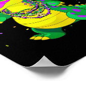 マルディグラスフェスティバルアリゲーター ポスター (角)