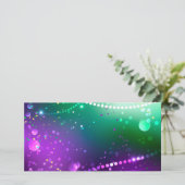 マルディグラスフェスティバルパープルバックグラウンド カード (スタンド正面)