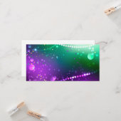 マルディグラスフェスティバルパープルバックグラウンド カード (正面/裏面インサイチュ)