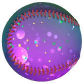 マルディグラスフェスティバルパープルバックグラウンド ソフトボール (正面左)