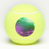 マルディグラスフェスティバルパープルバックグラウンド テニスボール (裏面)