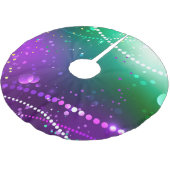 マルディグラスフェスティバルパープルバックグラウンド ブラッシュドポリエステルツリースカート (アングル)