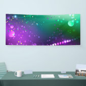 マルディグラスフェスティバルパープルバックグラウンド 横断幕 (トレードショー)