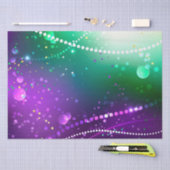 マルディグラスフェスティバルパープルバックグラウンド 薄葉紙 (クラフト)