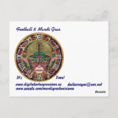 マルディグラスフットボール ポストカード (裏面)