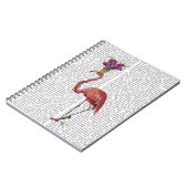 マルディグラスフラミンゴフル ノートブック (左側)