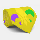 マルディグラスフルーアデリスパープルグリーンイエロー ネクタイ (ロール)