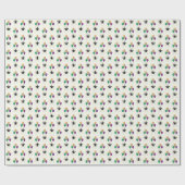 マルディグラスブラックフルールとバルーンアイボリー ラッピングペーパー (フラット)