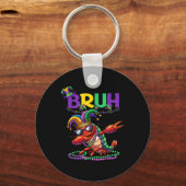 マルディグラスブルダビングクロフィッシュカーニバルティーンズボー キーホルダー (正面)