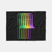 マルディグラスブルトロンボンマーチングオーケストラ フリースブランケット (正面(横))