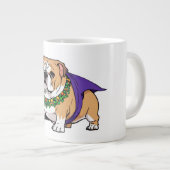 マルディグラスブルドッグキングマグ ジャンボコーヒーマグカップ (正面右)