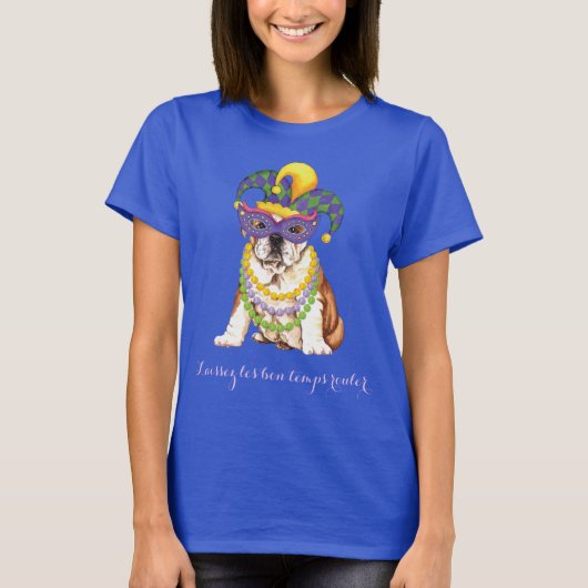 マルディグラスブルドッグ Tシャツ (正面)