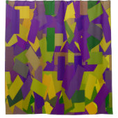 マルディグラスブロック シャワーカーテン (正面)